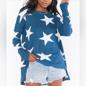 Mumu Bronson Sweater in Star Tossed Knit, Size Small